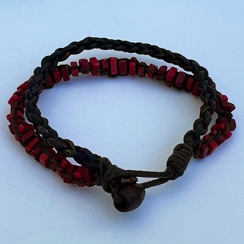 Hollister Bracelet Black/Red Unisex